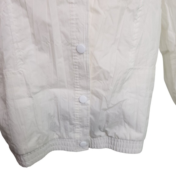 Tudor Court White Lightweight Rain Jacket Windbreaker Snap Front Large - Picture 4 of 11